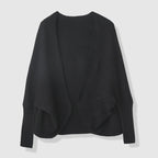 Merelle Cardigan | Pure Merino Wool Wrap Cardigan, - GET SOVERAJJ544-Black-S