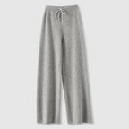 Luxury Wide - Leg Cashmere Knit Pants – Soft, Elegant & Effortlessly Chic - GET SOVERAHH781-Gray-S