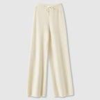 Luxury Wide - Leg Cashmere Knit Pants – Soft, Elegant & Effortlessly Chic - GET SOVERAHH781-Beige-S