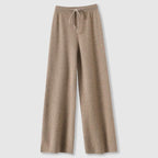 Luxury Wide - Leg Cashmere Knit Pants – Soft, Elegant & Effortlessly Chic - GET SOVERAHH781-Khaki-S