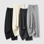 Luxury Wide - Leg Cashmere Knit Pants – Soft, Elegant & Effortlessly Chic - GET SOVERAHH781-Gray-S