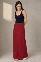Briar | Women's Denim Skirt A-Line Dropped Waist