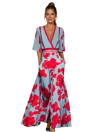 Women’s Midi Dress with Short Sleeves