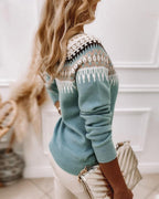 Solstice | Women's Knit Jumper Nordic Print Crew Neck