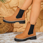 Mehetabel | Women's Chelsea Boots Platform Lug Sole Round Toe