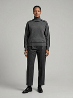 Turtleneck Sweater – Minimalist Color Block Knit - GET SOVERADWOD5-ER138037