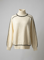 Turtleneck Sweater – Minimalist Color Block Knit - GET SOVERADWOD5-ER138037