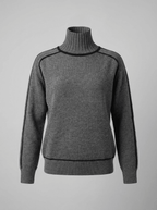 Turtleneck Sweater – Minimalist Color Block Knit - GET SOVERADWOD5-ER138037