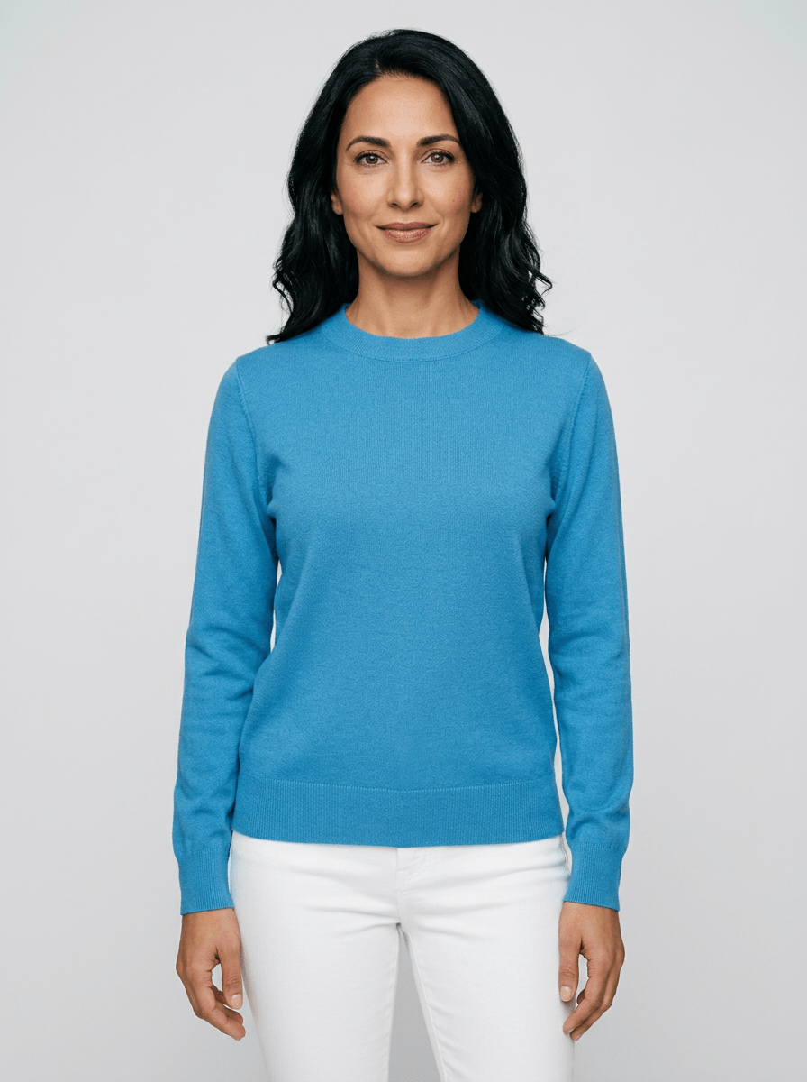 Women’s Casual Knit Sweater – Relaxed Fit Round Neck Top for Everyday Wear - GET SOVERAya1766483480055235755