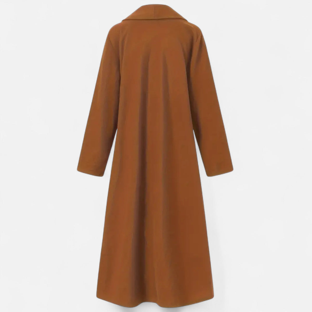 Women’s Long Plus - Size Trench Coat – Lightweight Elegant Lapel Jacket - GET SOVERAHH691-Khaki-XS