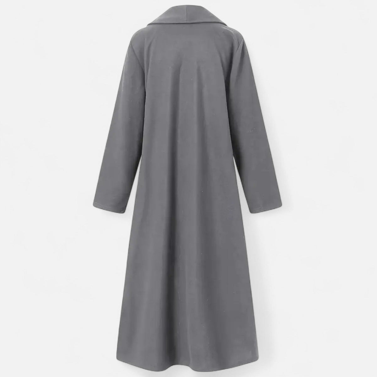 Women’s Long Plus - Size Trench Coat – Lightweight Elegant Lapel Jacket - GET SOVERAHH691-Khaki-XS