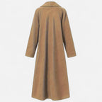 Women’s Long Plus - Size Trench Coat – Lightweight Elegant Lapel Jacket - GET SOVERAHH691-Khaki-XS