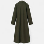 Women’s Long Plus - Size Trench Coat – Lightweight Elegant Lapel Jacket - GET SOVERAHH691-Khaki-XS