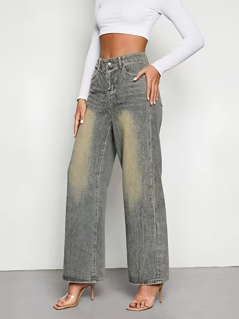 Women's High-Waisted Wide-Leg Pants